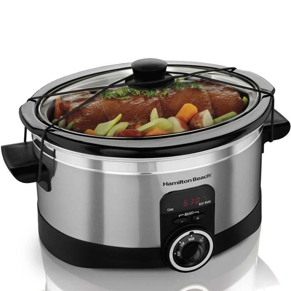 Hamilton Beach Simplicity 6 qt. Slow Cooker with Lid Latch, , large