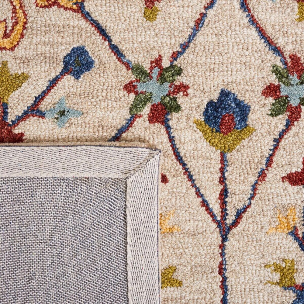 Safavieh Micro-Loop 4&#39; x 6&#39; Beige and Rust Area Rug, , large