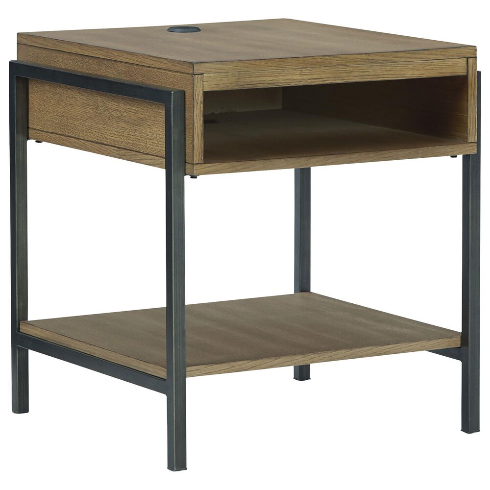Ashley Fridley Square End Table in Black and Natural, , large