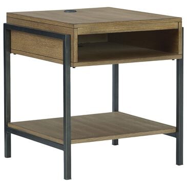 Ashley Fridley Square End Table in Black and Natural, , large
