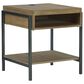 Ashley Fridley Square End Table in Black and Natural, , large