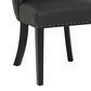 Linon Home Decor Adler Side Chair with Black Faux Leather Cushion in Black, , large