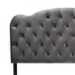 Baxton Studio Clovis Full Upholstered Headboard in Grey, , large