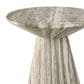 Furniture of America Karvyn 18" Travertine Side Table in Gray, , large