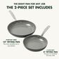 Green Pan Chatham Ceramic Nonstick 8" and 10" Open Frypan Set in Grey, , large