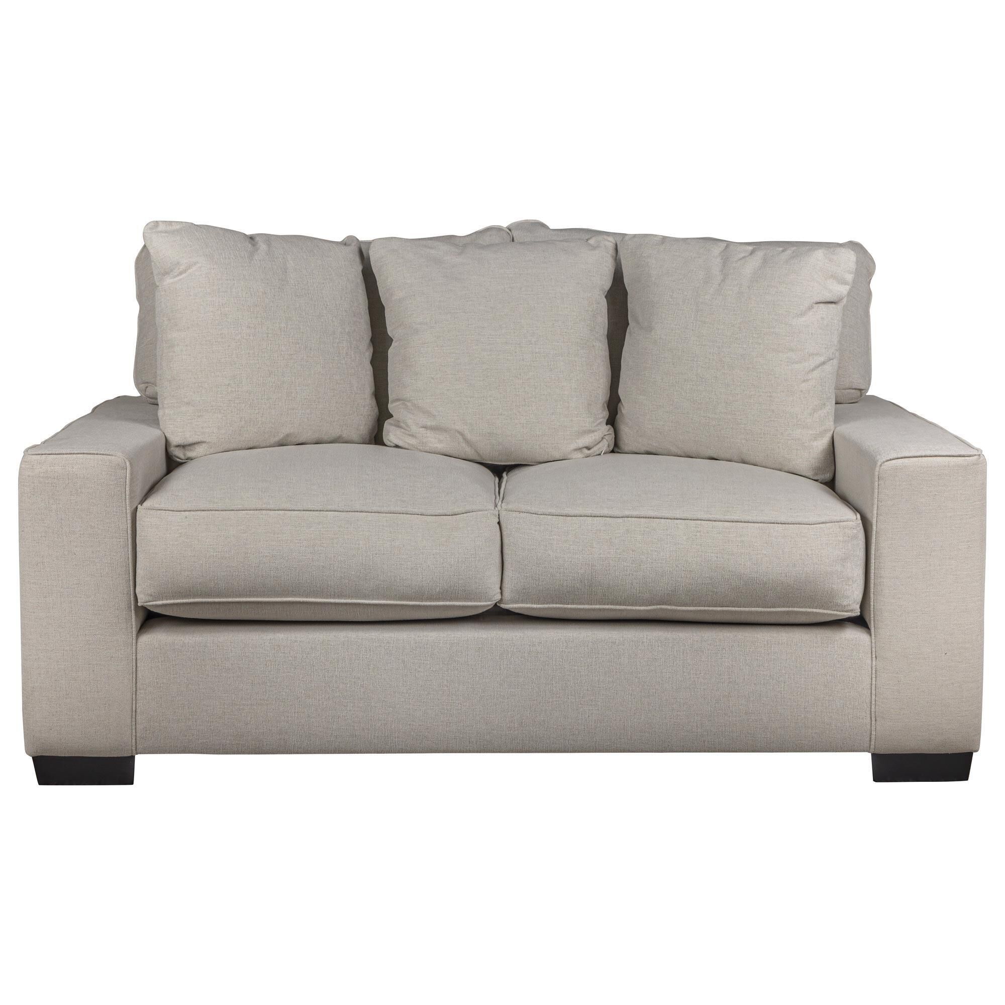 Michael Nicholas Designs Troy Stationary Loveseat in Page Pearl