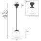 Hunter Saddle Creek 10" 1-Light Pendant with White Shade in Noble Bronze, , large