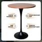 Leisuremod LeisureMod Verve Collection Modern Bar Height Table Black Base with 27 Round Cognac Brown MDF Top, , large