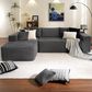 HOMLUX 104" Cloud Sectional Couch Upholstered Modular Sofa with Left L-Shape Chaise, Corduroy Fabric in Gray, , large
