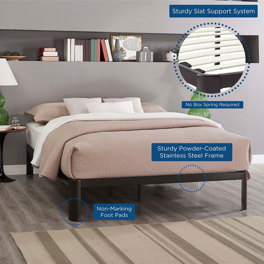 Modway Corinne Queen Platform Bed Frame in Brown, , large