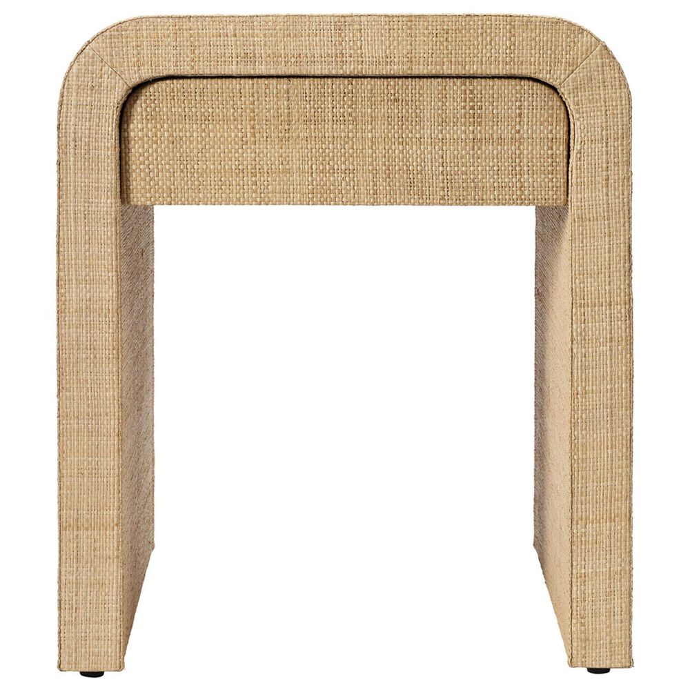 Splendor Living Grantham 1-Drawer Raffia Side Table in Natural, , large