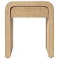 Splendor Living Grantham 1-Drawer Raffia Side Table in Natural, , large