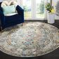 Safavieh Aria 6"6" Round Beige and Blue Area Rug, , large