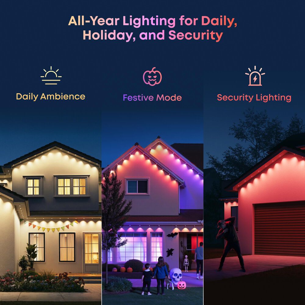 eufy S4 100ft Permanent Outdoor Light Kit in White, , large