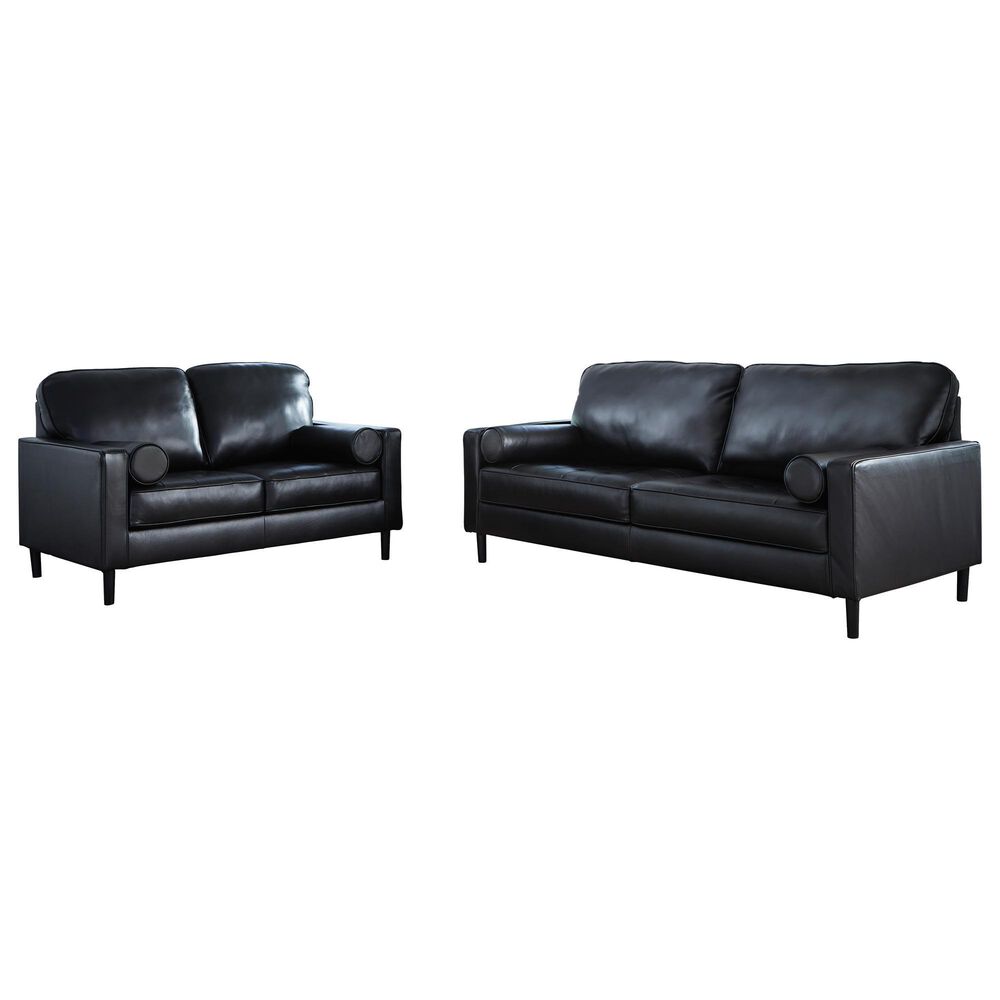 Ashley Bryceview Stationary Sofa and Loveseat Set in Onyx, , large