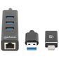 Manhattan 3-Port USB 3.0 Type-C/A Combo Hub with Gigabit Ethernet Network Adapter, , large