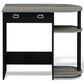 HOMLUX 32" Computer Desk with Two Drawers in French Oak Grey and Black, , large