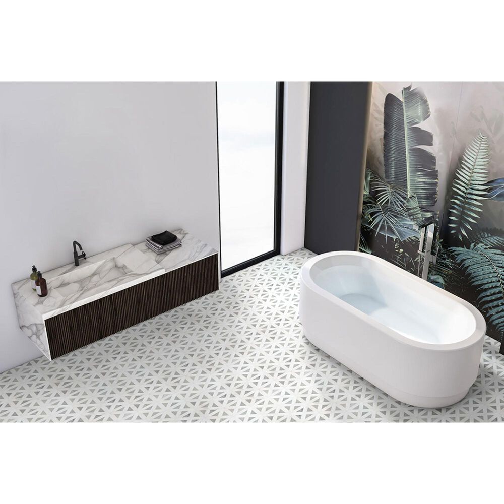 MS International Bianco Dolomite Grey and White 12&quot; x 12&quot; Polished Natural Stone Tile, , large