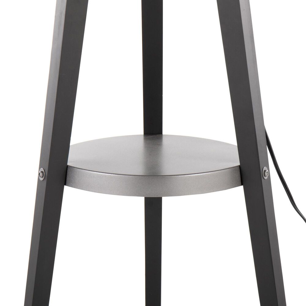Lumisource Compass Floor Lamp in Black and Silver, , large