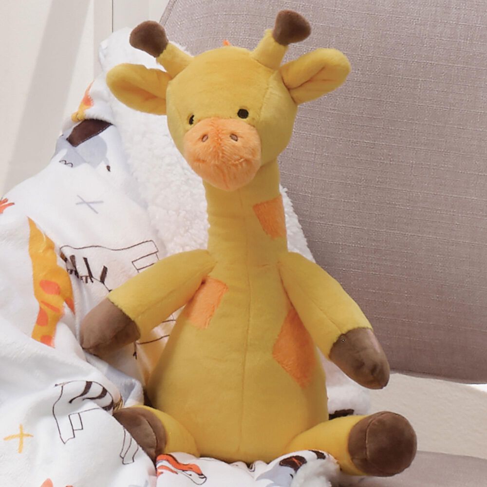 Lambs &amp; Ivy Lollipop Jungle Butterscotch Giraffe Stuffed Plush Toy in Gold, Dusty Orange and Brown, , large