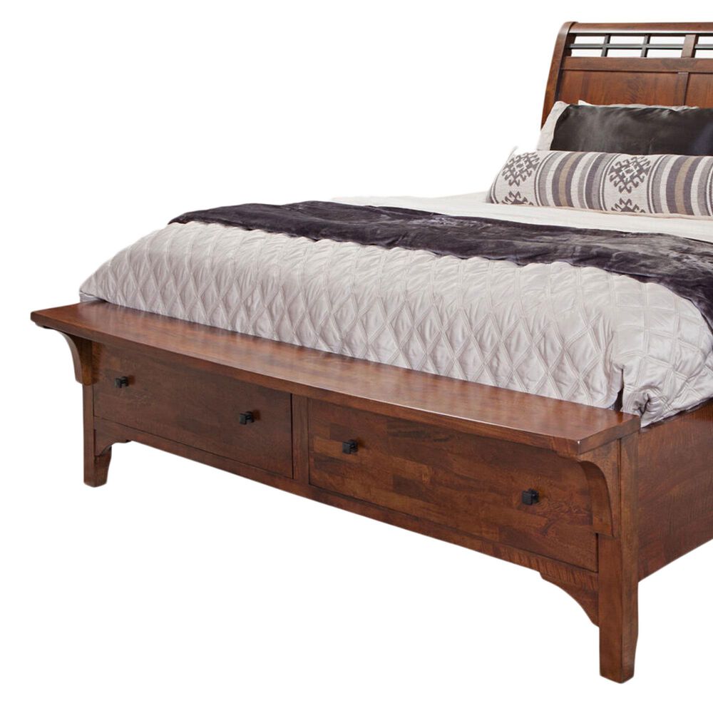 Cedar and Sage Whistler Retreat California King Storage Bed in Warm Chestnut, , large