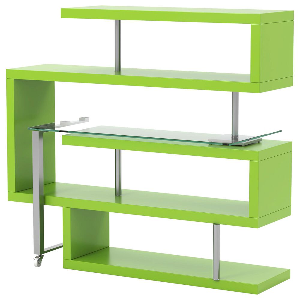 Furniture of America Hodges L-Shaped Bookcase Desk in Green, , large