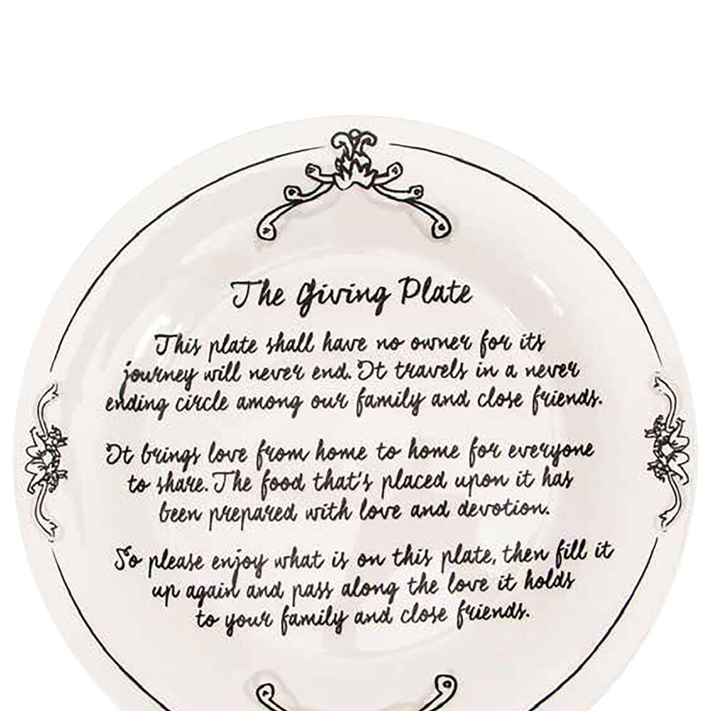 Home Essentials & Beyond 10.5" Giving Plate in White, , large