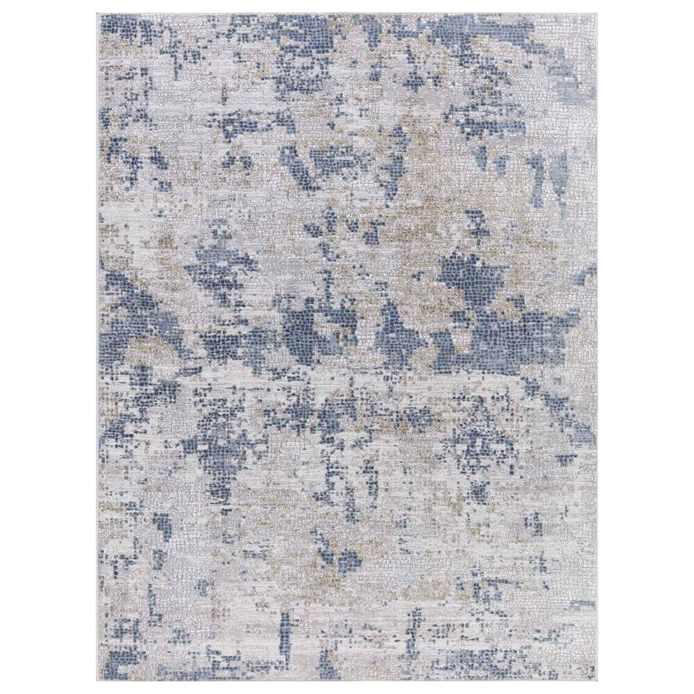 Amer Rugs Hamilton 7"6" x 9"6" Ivory and Blue Area Rug, , large