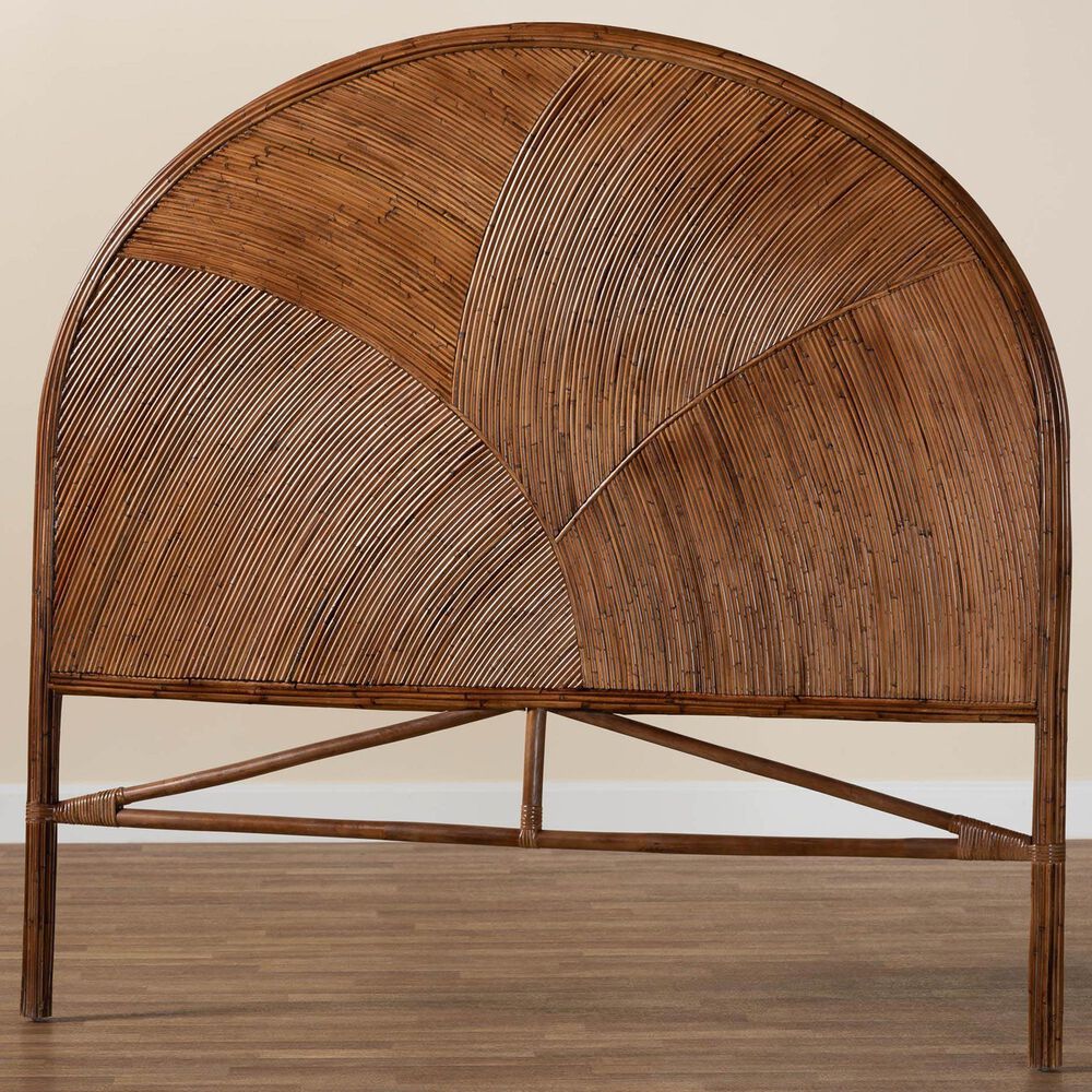 Baxton Studio Seana Queen Panel Headboard in Dark Brown, , large