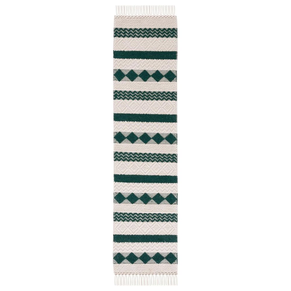 Safavieh Natura 2"3" x 9" Ivory and Green Runner, , large