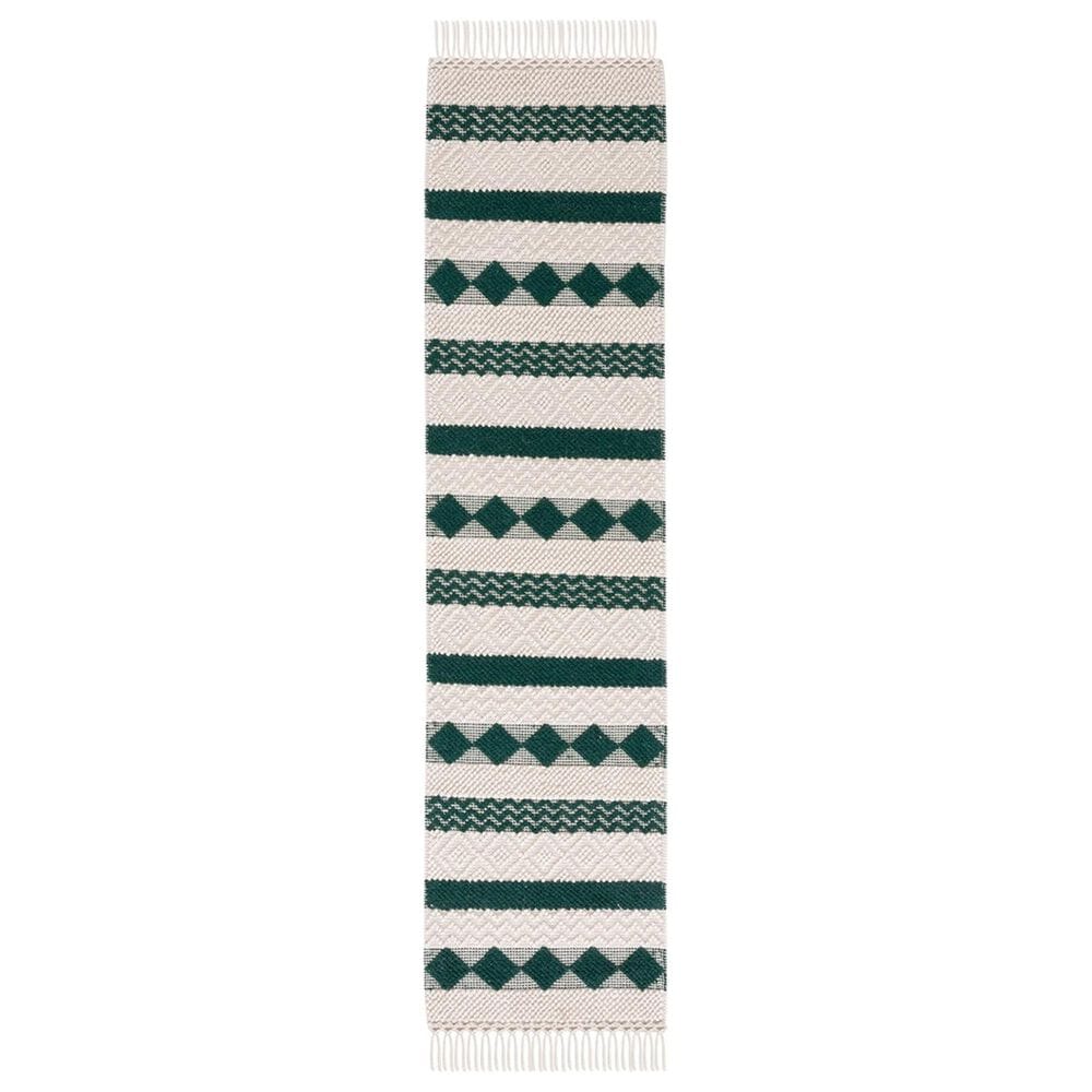 Safavieh Natura 2"3" x 9" Ivory and Green Runner, , large