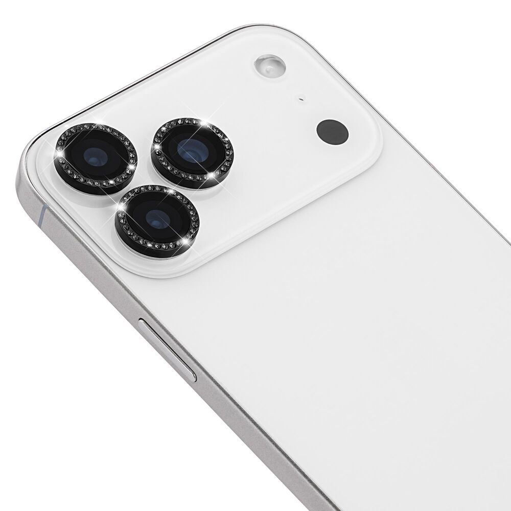 Kate Spade Aluminum Ring Camera Lens Glass Protector for Apple iPhone 17 Pro/17 Pro Max Set in Stone Nightfall, , large
