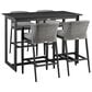 Blue River Aileen 5-Piece Patio Bar Set in Black and Grey, , large