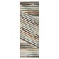 Feizy Eden Striped Ivory and Multicolor 2"6" x 7"3" Runner, , large