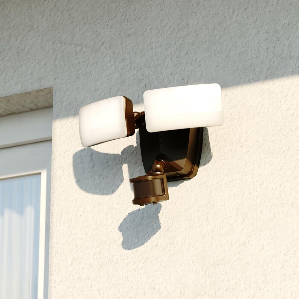 Vaxcel Zeta 2-Light Outdoor Motion Sensor Security Flood Light in Bronze, , large