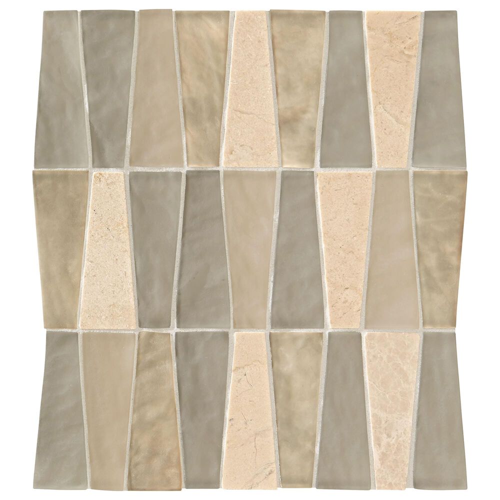 Dal-Tile Regal Pendant Aurelian Empress 1.5" x 4" Glass and Stone Mosaic Sheet, , large