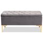 Baxton Studio Valere Storage Ottoman in Grey, , large