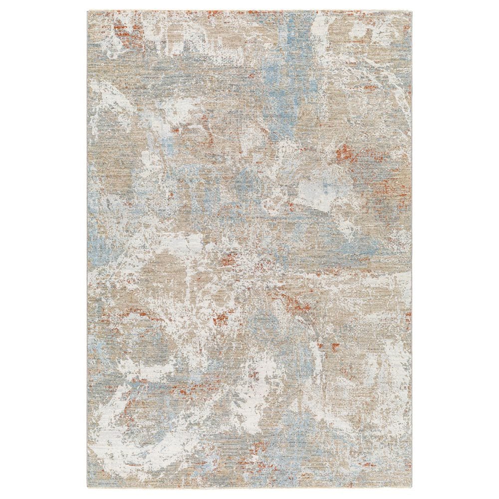 Surya Brunswick Taupe, Gray, Cream, Blue, Light Slate and Seafoam 2"7" x 3"11" Area Rug, , large