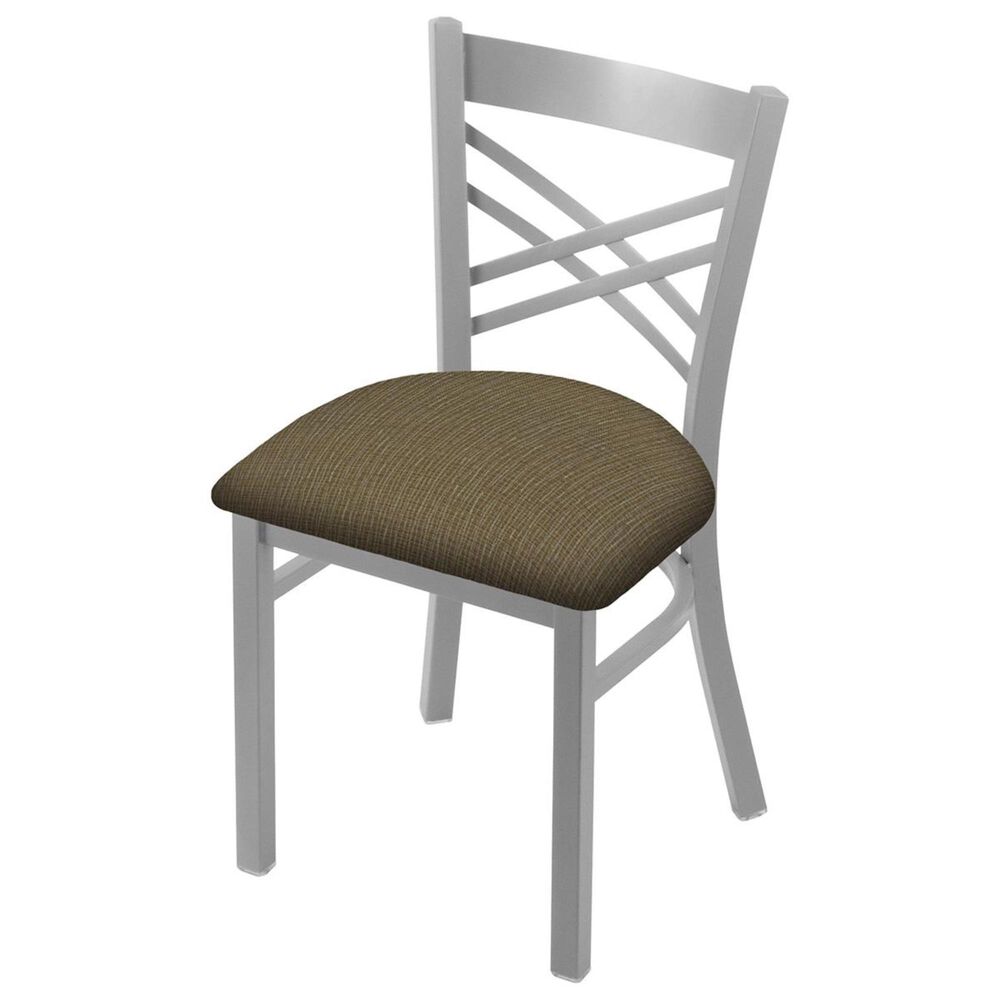 Holland Bar Stool 620 Catalina 18" Chair with Anodized Nickel and Graph Cork Seat, , large