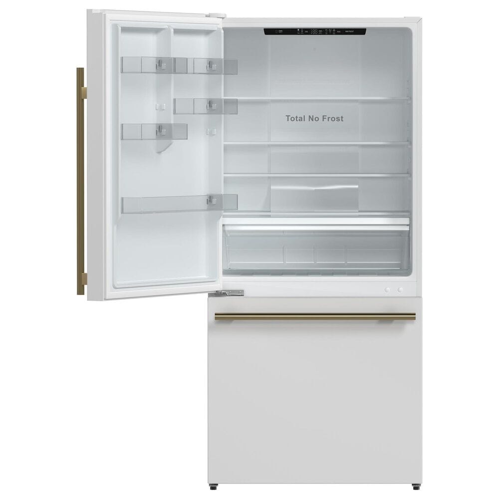 Forno Milano Espresso 17.2 Cu. Ft. Bottom Freezer Refrigerator with Left Swing in White, , large