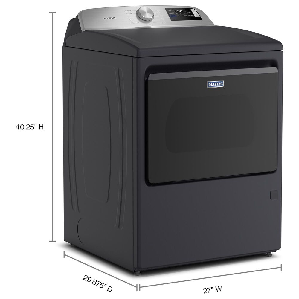 Maytag 5.2 Cu. Ft. Smart Top Load Washer and 7.4 Cu. Ft. Smart Electric Top Load Dryer Laundry Pair in Midnight Steel, , large