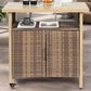 Hearth and Haven Patio Bar Cart with Cabinet in Beige, , large