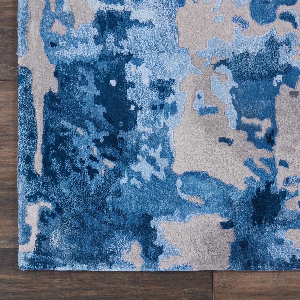 Nourison Prismatic PRS10 3&#39;9&quot; x 5&#39;9&quot; Blue and Grey Area Rug, , large