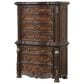 New Heritage Design Bella Note 5-Piece King Sleigh Bedroom Set in Mahogany Brown and Antique Gold, , large