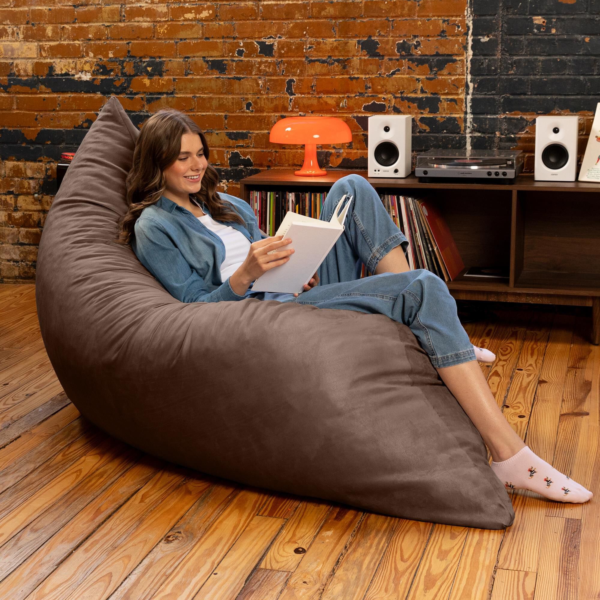 Jaxx 5.5' Pillow Bean Bag Pillow in Chocolate