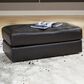 Ashley Amiata Leather Ottoman in Onyx, , large