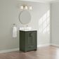 37B Lucerne 24" Single Bathroom Vanity Cabinet in Deep Olive Green with Marble Top and Backsplash, , large
