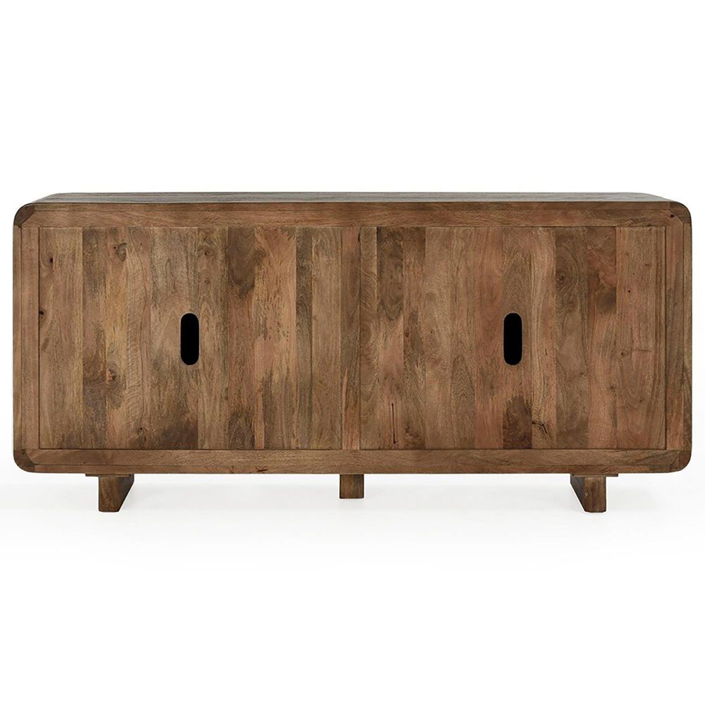 Classic Home Holmes Mango Wood 4-Door Buffet in Artisan Brown, , large