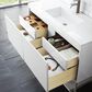 James Martin Vanities Mantova 47.3" Single Vanity in Glossy White and Champagne Brass with 3 cm Charcoal Black Composite Stone Top and Rectangular Sink, , large