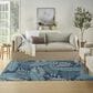 Nourison Garden Oasis GOA02 Navy 5" x 7" Indoor/Outdoor Area Rug, , large
